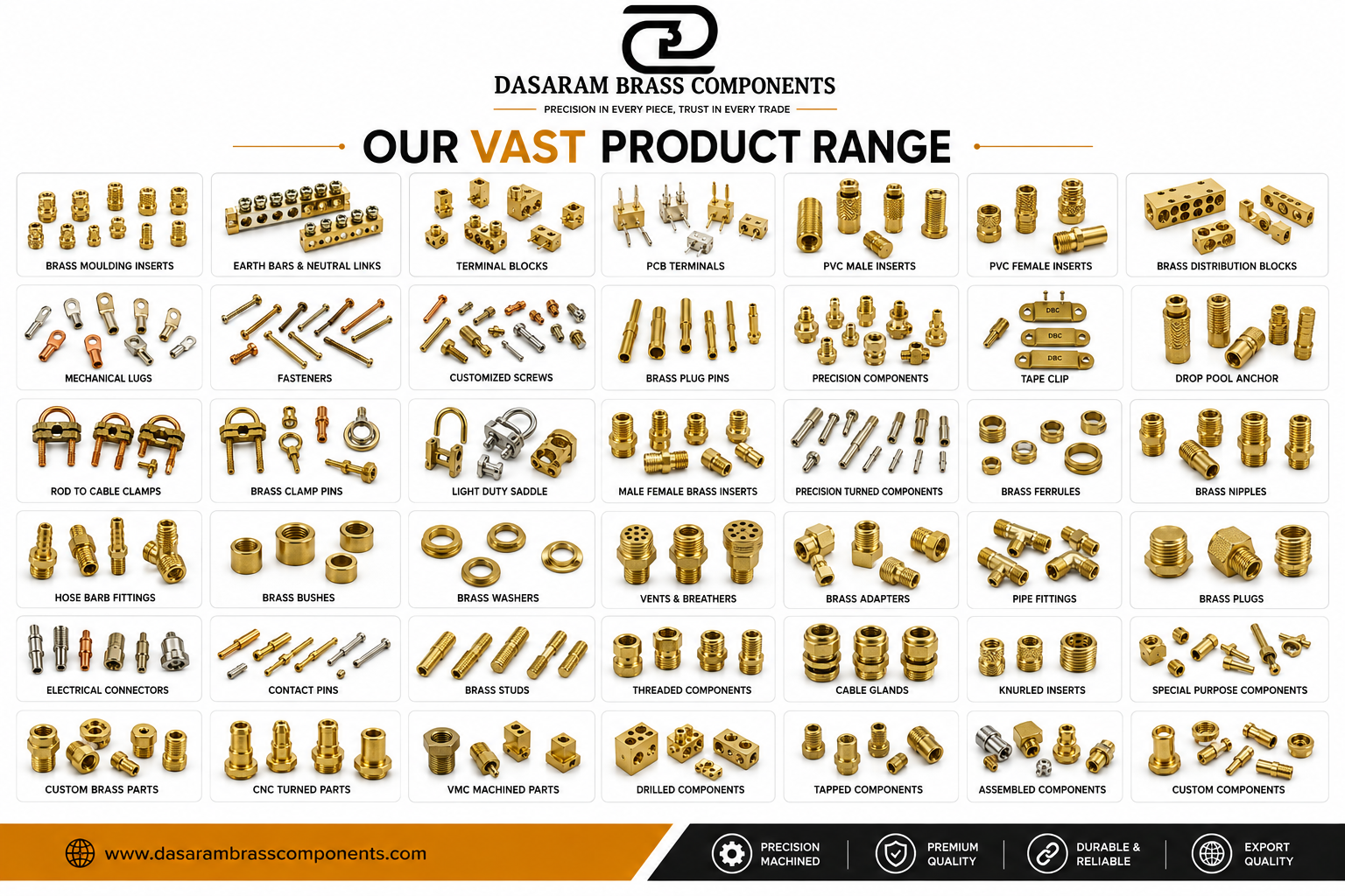 Precision brass components